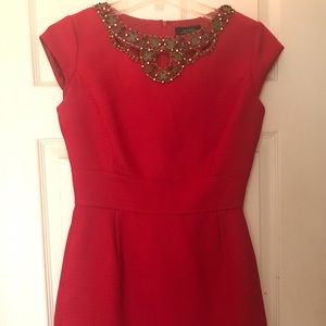 Red Tahari short dress. Size 6. Interview